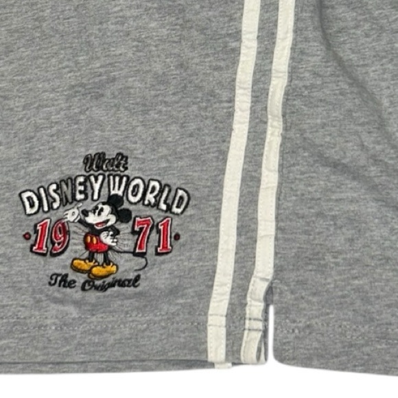 Disney Parks Gym Mickey Mouse Shorts Adult Medium Gray Disney World 100% Cotton - Picture 10 of 10